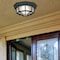 Designers Fountain Parsons 1-Light Black Outdoor Flush Mount Light with Frosted Glass Shade 2067-BK - alternate 3